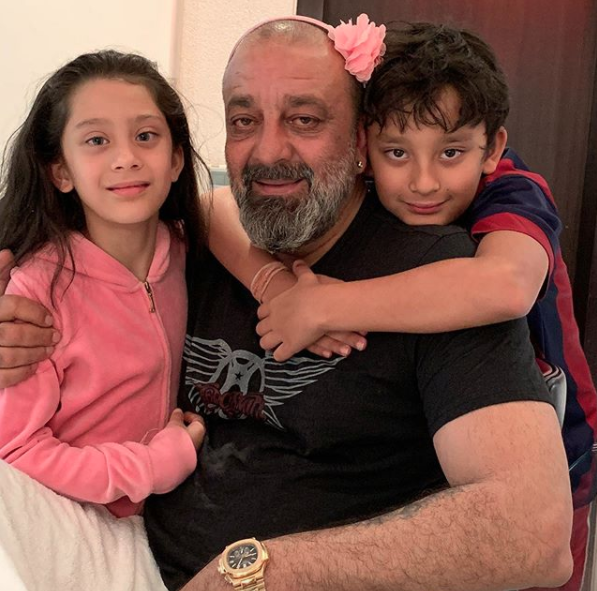 Sanjay Dutt, Shahraan Dutt and Iqra Dutt